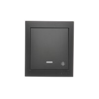 křížový spínač s podsvětlením odolným proti vlhkosti černý mat ACW7L/49