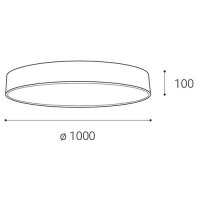 Svítidlo MONO 100, B DIM TRIAC 153W 2CC3000K/4000K stropní černé LED2 1271553DT