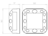 Krabice 165x165x72mm s minerálním víkem, do dutých stěn KAISER 9196-22