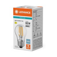 Světelný zdroj LED CLASSIC P V 5.9W 865 Clear E27 LEDVANCE 4099854785429