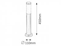Inox torch E27 1x 25W IP44 saténový chrom RABALUX 8263