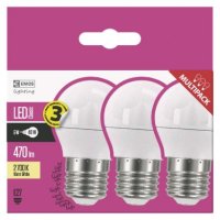 LED žárovka Classic Mini Globe E27 5W (40W) 470 lm teplá bílá EMOS ZQ1120.3