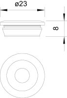 OBO 89 3MM NUT Vsuvka O7-13mm světle šedá Polyetylén PE