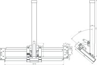 Podpěra mezi krovy s roztečí 550-900mm s trubkou 48mm pro DEHNconductor-Systeme