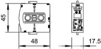 OBO V25-B+C 0-280 Vrchní díl SPD V25, typ 1+2, 280V