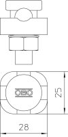 OBO 5001 DIN-FT Propojovací svorka pro kruhový vodič 8-10mm Ocel žár.zinek