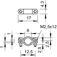 OBO 7909 6 G Příchytka pro odlehč. tahu pro kabel 6mm Ocel galv. zinek