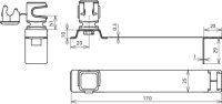 Podpěra vedení FLEXIsnap nerez/plast hnědý H36mm, d8mm DEHN 204938