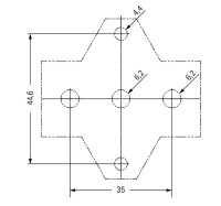 Upevňovací adaptér 2 až 5pól. pro neupevněné spoje černá WAGO 770-310