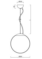 Závěsné svítidlo ISIS L2 PM-M 20W IP40 4K DALI PMMA chrom OSMONT ISI70689