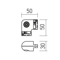 XROD 90grd CONNECTOR 48V DC BK
