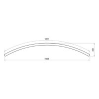 XFREE S CURVED 1500mm 60dgr SURF./SUSP.