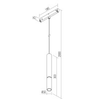XNET CYLINDRICAL SUSPENDED LIGHT FIXTURE