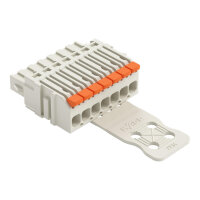 1vodičová pružinová svorkovnice, Páčka, Push-in CAGE CLAMP, Světle šedá