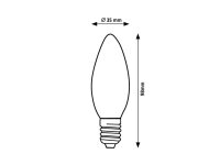 Světelný zdroj Filament LED, E14 C35, 4W, 470lm, 4000K RABALUX 79136