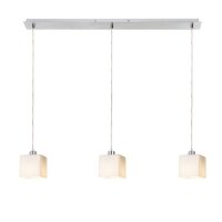 DADOS III 80 závěsná opálové sklo/chrom 230V E27 3x11W RENDL R14022