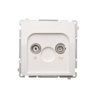 Zásuvka R-TV průběžná 10 dB, 1x vstup: 5-862 MHz bílá BMZAP10/1.01/11