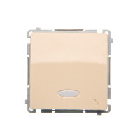 Přepínač střídavý, s orientačním LED, řazení 6So, 10AX, 250V, béžová