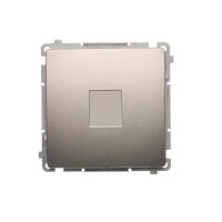 Kryt zaslepovací se třmenem, montáž do krabice - drápky a šrouby, Satén