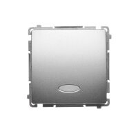 Ovládač zapínací ZVONEK, s orientačním LED, řazení 1/0 So, 10AX, 250V, Satén