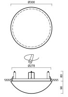 Polovestavné svítidlo TITAN V1 18W IP44 3K NZ3h PMMA bílá OSMONT TIT66940