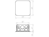Krabice s víčkem 107x107x57 mm, pod omítku KAISER 1095-91