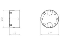 Krabice přístrojová pro tenké bednění hl.41 mm, do dutých stěn KAISER 9068-04