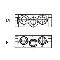 Modulární systém MC MCB 3 CM-HV FEMALE MODULE (1000V 50A) LAPP 10399900