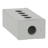 Skříň kovová, Šedá, M25 4 otvory, 22MM 80X175X51,5 UL CSA    SCHNEIDER XAPD3204