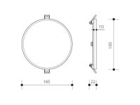 Koupelnové svítidlo LED DOWNLIGHT ROUND IP66 18W 4000K PANLUX PN14300008