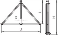 OBO isFang 3B-100-A Stativ + odtok pro vedení isCon 1,3x1,4m Nerez