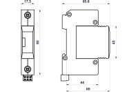 Svodič rázového přepětí HSA-320 M S SPD typ 2+3 HAKEL 27185