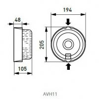 Ensto AVH11.2 4117144 With pine grill 1x40/60W A60/E27