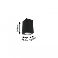 AKCE - Venkovní nástěnné svítidlo Flame 1x3,8W IP44 3000K antracit 230V 94327