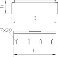 OBO RVS 110 10 DD Sada spojek Magic pro pochozí kabelový žlab 110x100 Ocel