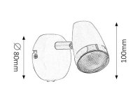 Karen LED 4W IP20 antracit RABALUX 6512