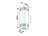 Sintra GU10 2X 25W IP44 matná černá RABALUX 7956
