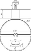 Betonový podstavec C45/55 17kg D 337mm -SET- s madlem a adaptérem M16