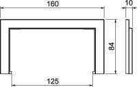 OBO BRK WA70130 rws Nástěnný kryt SIGNA BASE 84x160x10 čistě bílá