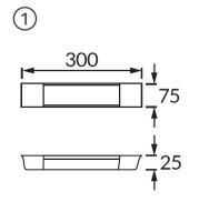 Podlinka FLAT LED 10W NW IP42 140° 30cm bílá IDEUS 02913