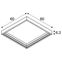 PANEL 600, montážní rámeček SLV 1007474