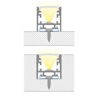 Přisazený hliníkový profil černý PCA 25x25mm mléčný difuzor 2m - ML-761.327.74.2