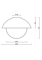 Přisazené LED svítidlo s plastovým stínidlem OSMONT LUKIDA 3 27W IP65 4K černá
