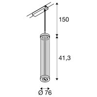 QUIMERA, závěsné svítidlo, včetně adaptéru 1P., 2700K, PHASE, černá SLV 1008041