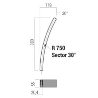 XNET SURFACE CURVED PROFILE 30dgr OPENIN