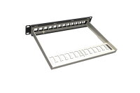10" Neosazený univerzální panel Solarix 12 portů 1U pro keystony 24000110