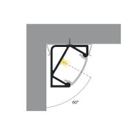 LED PROFILE I 30/60 přisazený 1m eloxovaný hliník/matný akryl RENDL R14092