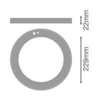 DOWNLIGHT UNIVERSAL RINGS SN RING D200 BN LEDVANCE 4099854559471