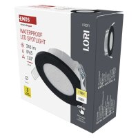 LED bodové svítidlo LORI 4,5W 345LM IP65 CCT černá EMOS ZV1164