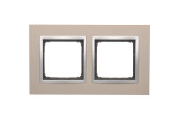 Rámeček 2 -násobný Simon 54 Nature, IP20/IP44, kovový saténový lesk DRN2/79